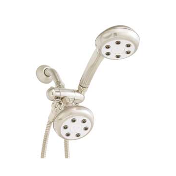 Speakman VS-222620-BN Combination Handheld & Fixed Showerhead w/ 3-way Diverter Bracket - Brushed Nickel