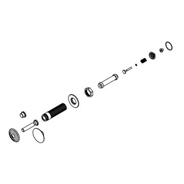 Zurn 3" Push Button Assembly for Concealed Flush Valves