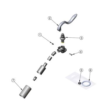 T&S Brass B-0107-C35 Spray Valve Parts Breakdown