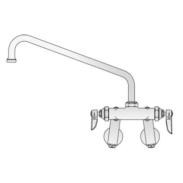 T&S Brass B-0241 Double Pantry Faucet
