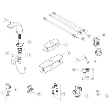 Zurn Z6956-XL Cumberland Faucet Parts Breakdown