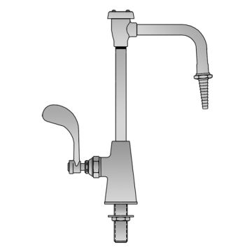 T&S Brass BL-5709-08WH4 Single Temp Lab Faucet