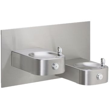 Elkay EHW217C NON-REFRIGERATED Heavy Duty Vandal-Resistant In-Wall Dual Drinking Fountain 