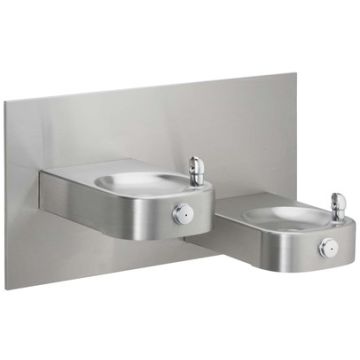Elkay EHWM17FPK Freeze Resistant, NON-REFRIGERATED Heavy DutyVandal-Resistant  In-Wall Dual Drinking Fountain