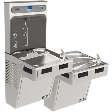 Elkay EZH2O EMABFTL8WSSK Stainless Steel Dual Drinking Fountain with Bottle Filler