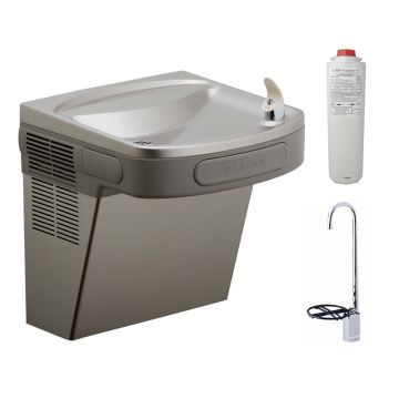 Elkay LZS8LF Stainless Steel Filtered Drinking Fountain with Glass Filler