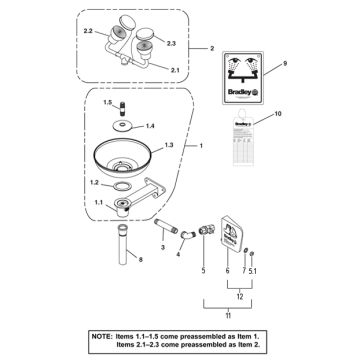 Bradley S19-220FW Parts Breakdown