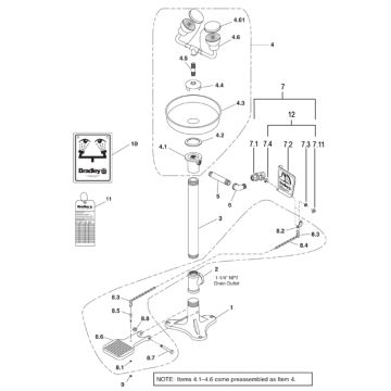 Bradley S19-210YF Parts Breakdown