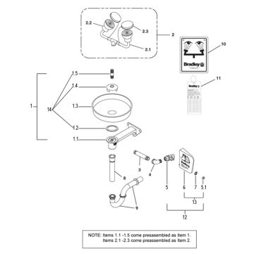 Bradley S19-220TPT Parts Breakdown