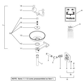 Bradley S19-220 Parts Breakdown
