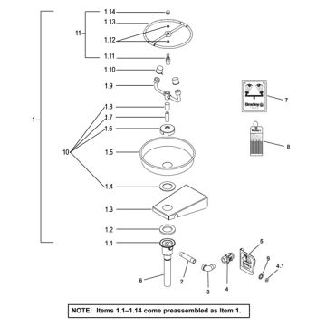Bradley S19-220SS Parts Breakdown