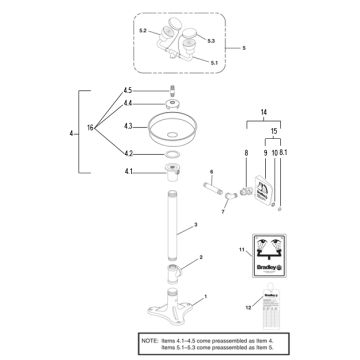 Bradley S19-210Y Parts Breakdown