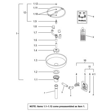 Bradley S19-230K Parts Breakdown