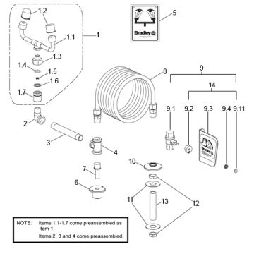 Bradley S19-240E Parts Breakdown