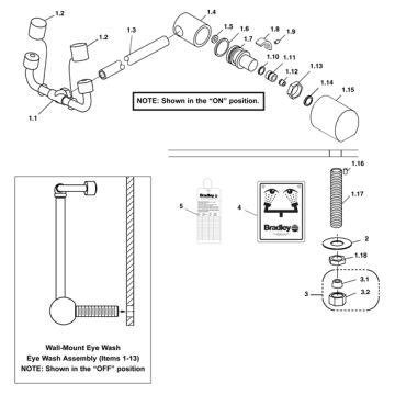 Bradley S19-280D & S19-280W Parts Breakdown