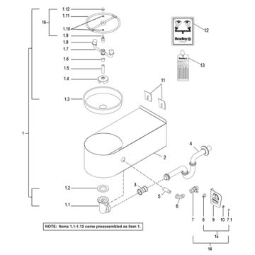 Bradley S19-220BF Parts Breakdown