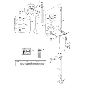 Bradley S19-310F Parts Breakdown