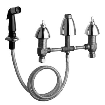 Chicago 200-ALESSSPT&HDLCP Concealed Kitchen Sink Faucet