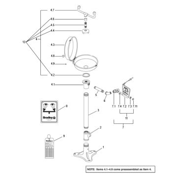Bradley S19-210DC Parts Breakdown