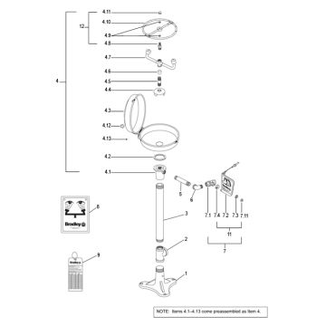 Bradley S19-210DCR Parts Breakdown