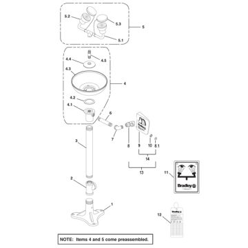 Bradley S19-210FW Parts Breakdown