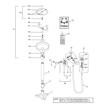 Bradley S19-210P Parts Breakdown