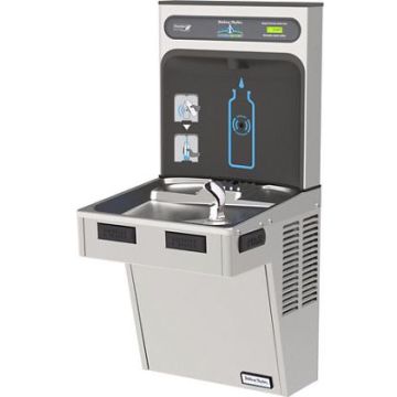 Halsey Taylor HydroBoost HTHB-HAC8-SS Stainless Steel Drinking Fountain with Bottle Filler