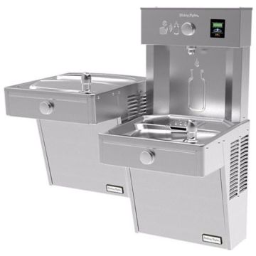 Halsey Taylor HydroBoost HTHBHVR8BL-NF Heavy Duty Vandal-Resistant Dual Drinking Fountain with Bottle Filler