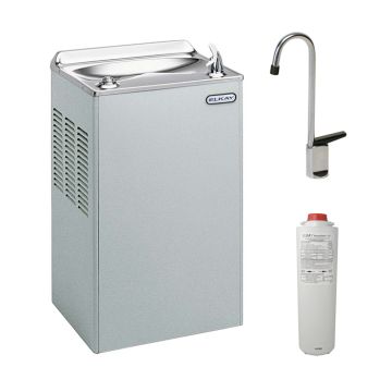 Elkay LWAE8SF1Z Filtered Stainless Steel Drinking Fountain with Glass Filler