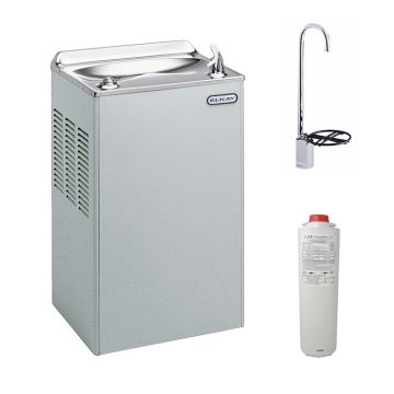 Elkay LWAE8SF1Z Filtered Stainless Steel Drinking Fountain with Glass Filler