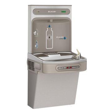 Elkay EZH2O LZO8WSLK Bottle Filling Station with Single Drinking Fountain Hands Free Activation