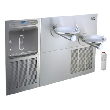 Elkay EZH2O LZWS-SFGRN28K w/LRPBGRNM28K Bottle Filling Station