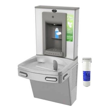 Oasis PGF8EBF Filtered Stainless Steel Drinking Fountain with Bottle Filler