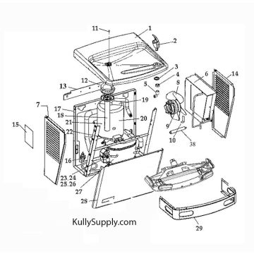 Oasis PG8ACS Dual-Station Drinking Fountain Parts Breakdown