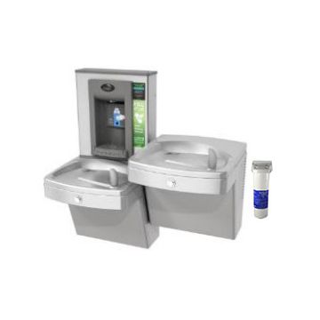 Oasis PGVF8EBFSL Filtered Vandal-Resistant Dual Drinking Fountain with Bottle Filler