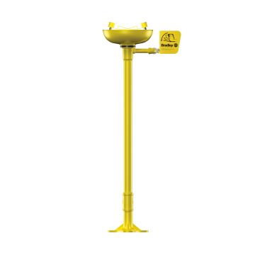 Bradley S19-210B Pedestal-Mounted Eyewash (with Stainless Steel Receptor)