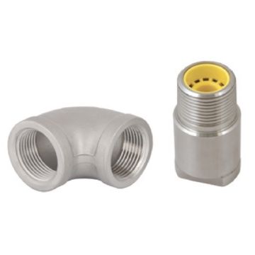 Bradley S24-200 SS Nozzle and 1" SS 90 Degree Elbow