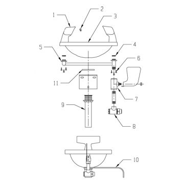 Speakman SE-400-ADA Eye/Face Wash Parts Breakdown