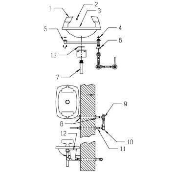 Speakman SE-403 Eye/Face Wash Parts Breakdown