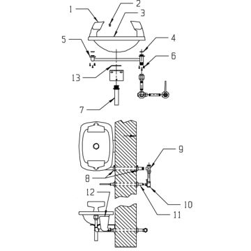 Speakman SE-404 Eye/Face Wash Parts Breakdown