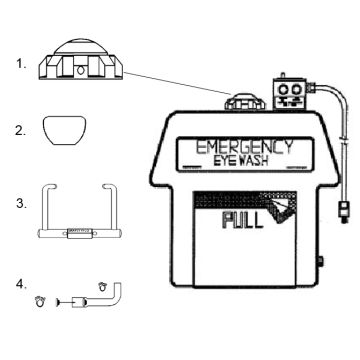 Speakman SE-4500 Portable Eyewash Parts Breakdown