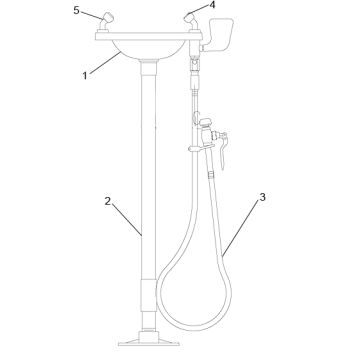 Speakman SE-536 Eyewash Parts Breakdown