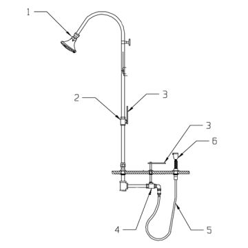 Speakman SE-701 Shower Parts Breakdown
