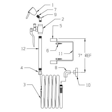 Speakman SE-925 Drench Hose Parts Breakdown