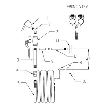 Speakman SE-925-TEW Drench Hose Parts Breakdown