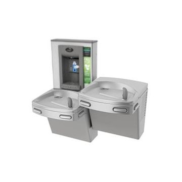 Oasis PG8SBFSL Stainless Steel Dual Drinking Fountain with Manual Bottle Filler