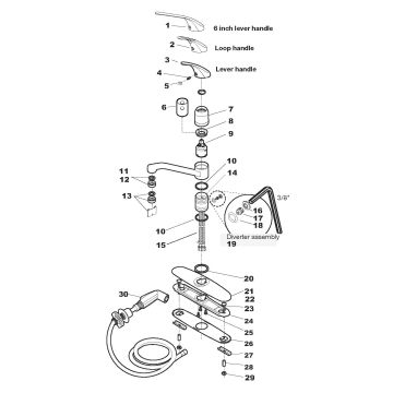Symmons S-23-BH Faucet Parts Breakdown