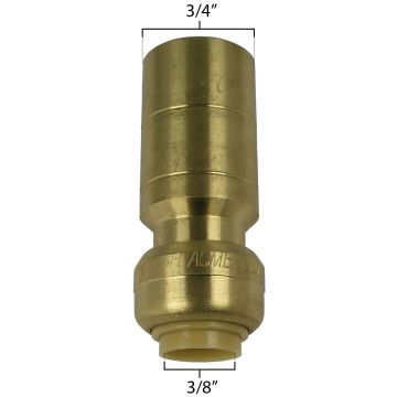 Sharkbite U721LF 3/8" x 3/4" CTS Fitting Reducer - Lead Free 