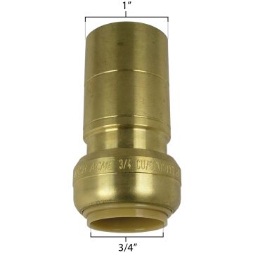 Sharkbite U724LF 3/4" x 1" CTS Fitting Reducer - Lead Free 