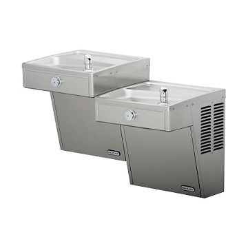 Elkay VRCTLSC8SC Vandal-Resistant Dual Drinking Fountain with Louver Screens